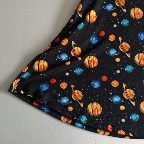 LA Soul Planets Solar System Space Teacher Rockabilly Skater Dress Size Large - Picture 7 of 16